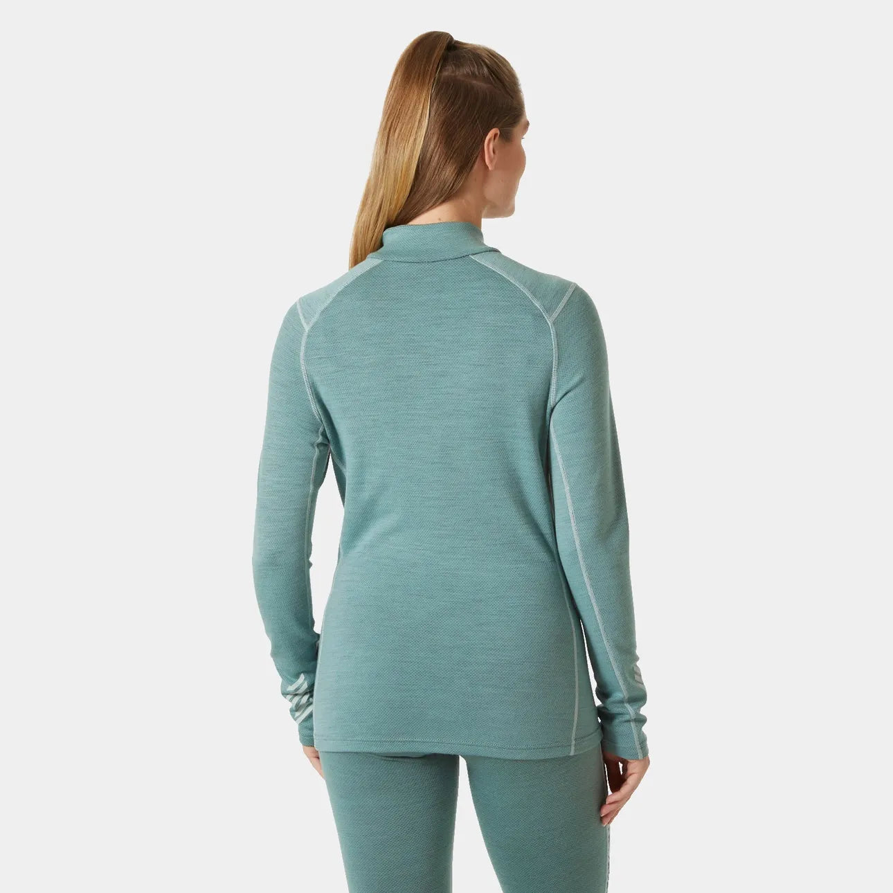 Helly Hansen Women's LIFA Merino Midweight 2-In-1 Graphic Half-Zip Base Layer - 489 CACTUS STAR