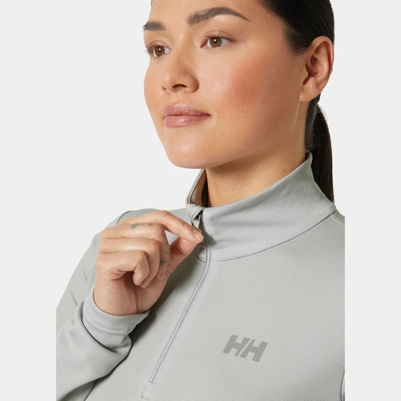 Helly Hansen Women's HH LIFA ACTIVE Solen Half-Zip Base Layer - 853 GREY FOG