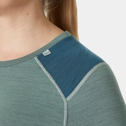 Helly Hansen Women's LIFA Merino Midweight Crew Plus Shirt - 489 CACTUS
