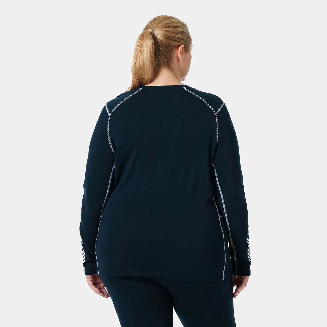 Helly Hansen Women's LIFA Merino Midweight Crew Plus Shirt - 597 NAVY