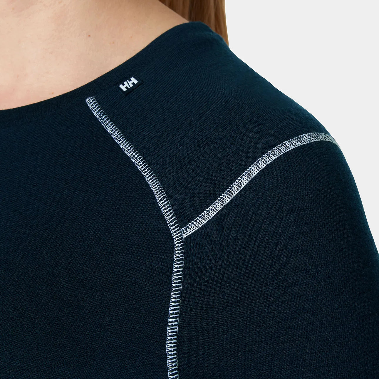 Helly Hansen Women's LIFA Merino Midweight Crew Plus Shirt - 597 NAVY