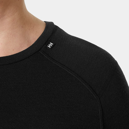 Helly Hansen Women's LIFA Merino Midweight Crew Plus Shirt - 990 BLACK