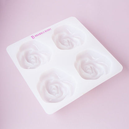 Bramble Berry 4 Cavity Rose Silicone Mold