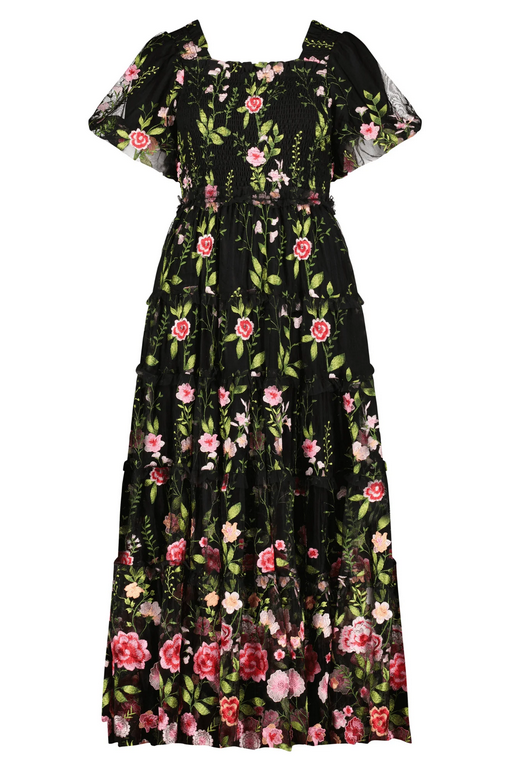 JessaKae Rose Dress - Maxi - Black