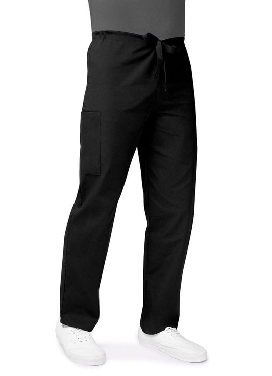 Adar Unisex Drawstring Pants - Black - Burgundy - Caribbean Blue