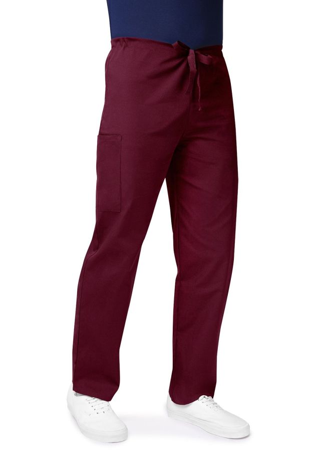 Adar Unisex Drawstring Pants - Black - Burgundy - Caribbean Blue