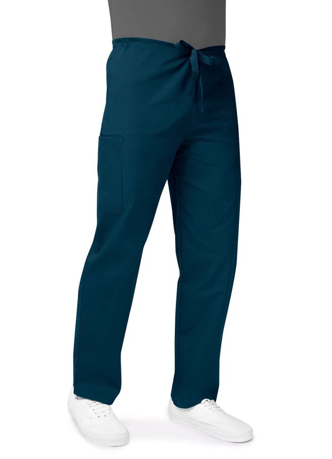 Adar Unisex Drawstring Pants - Black - Burgundy - Caribbean Blue
