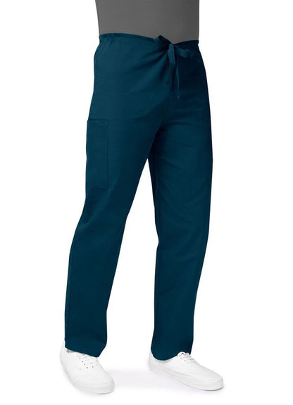 Adar Unisex Drawstring Pants - Black - Burgundy - Caribbean Blue