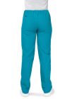 Adar Unisex Drawstring Pants - Teal Blue - Turquoise - White