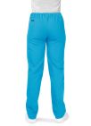 Adar Unisex Drawstring Pants - Teal Blue - Turquoise - White