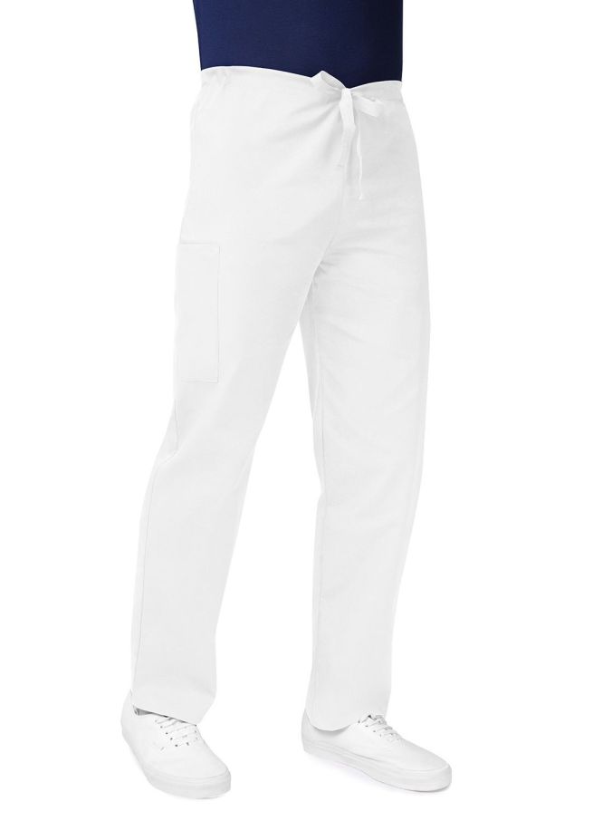 Adar Unisex Drawstring Pants - Teal Blue - Turquoise - White