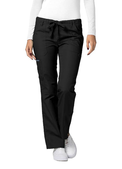 Adar Low-Rise Drawstring Pants - Black - Burgundy - Ceil Blue