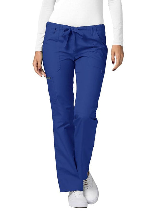 Adar Low-Rise Drawstring Pants - Royal Blue - Sherbet - Silver Gray