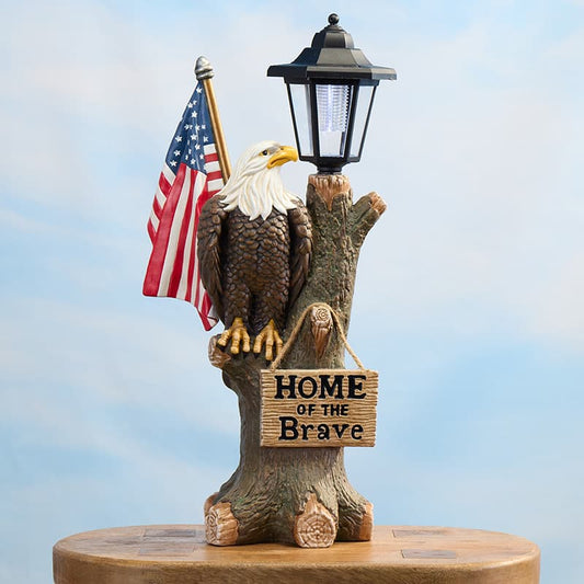 Cracker Barrel Eagle Statue with Solar Lantern