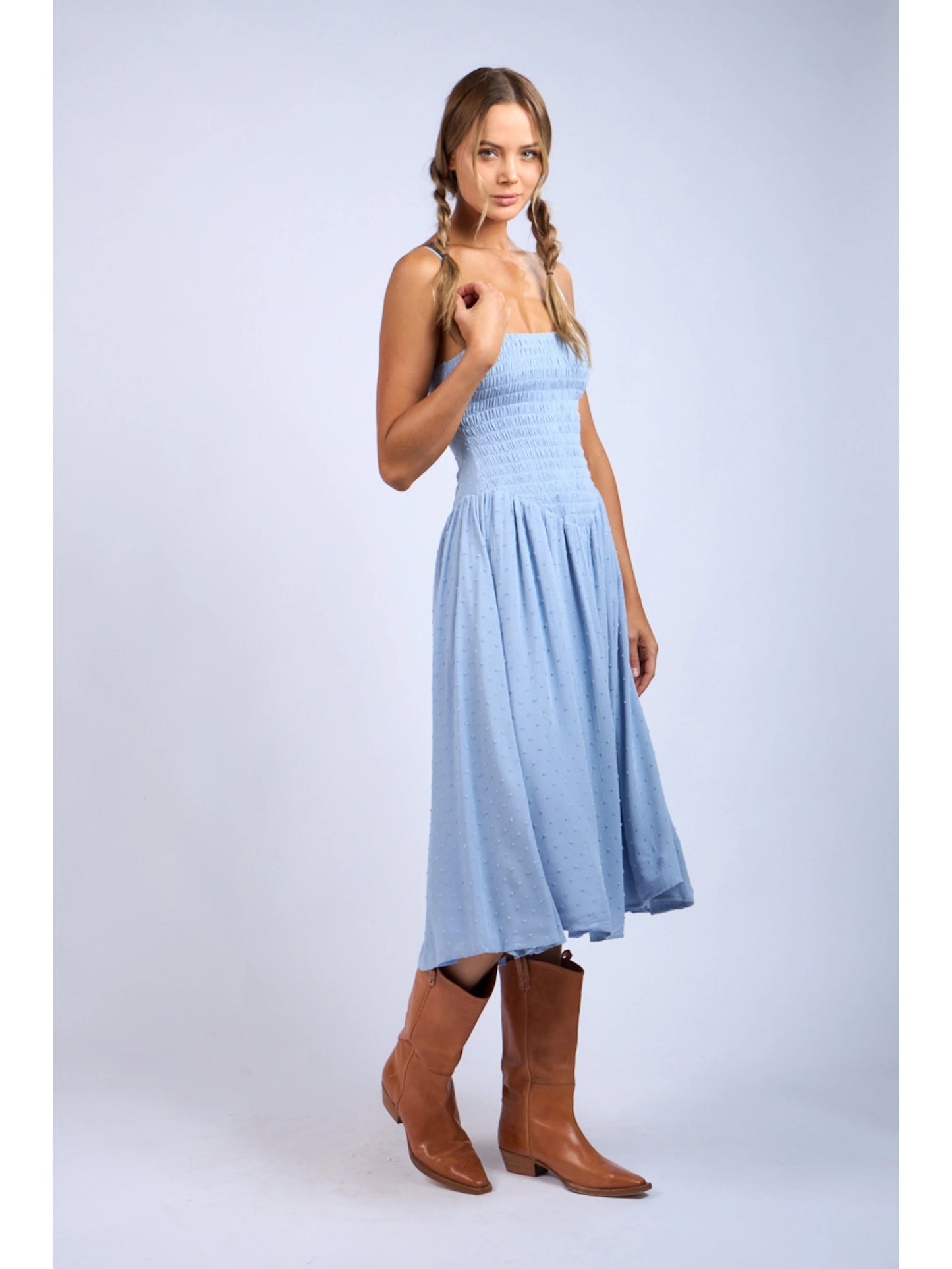 Ruby & Jenna Women's Fitted Midi Dress