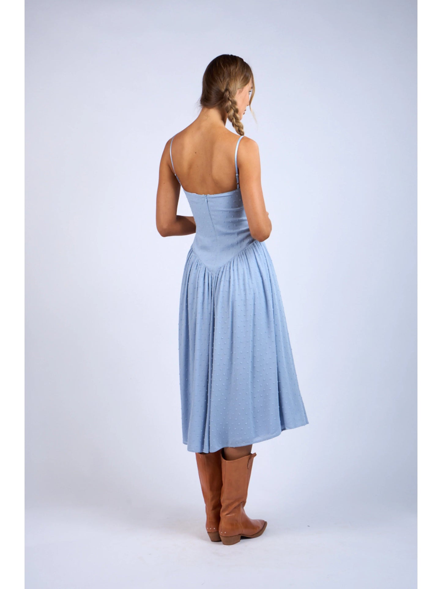 Ruby & Jenna Women's Fitted Midi Dress