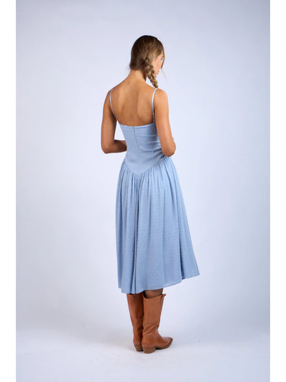 Ruby & Jenna Women's Fitted Midi Dress