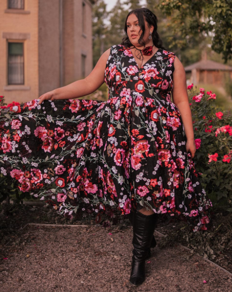 JessaKae Ebony Rose Dress - Black
