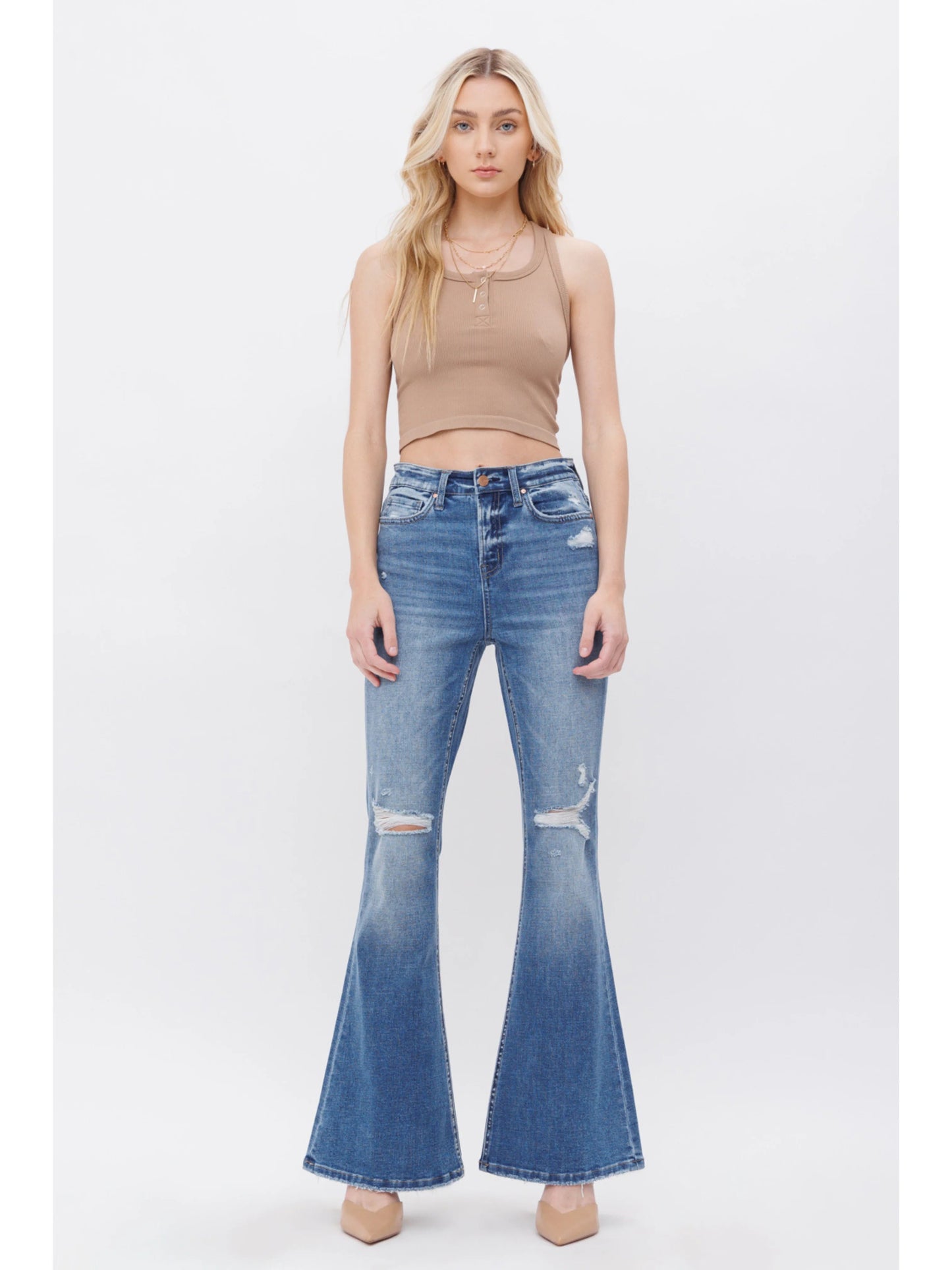 Ruby & Jenna Women's High Rise Flare