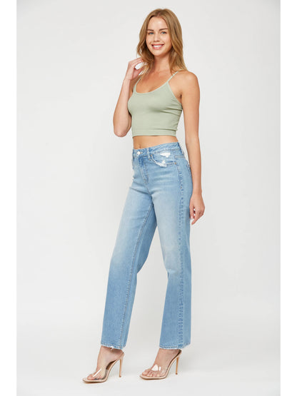 Ruby & Jenna Women's High Rise Baggy Straight