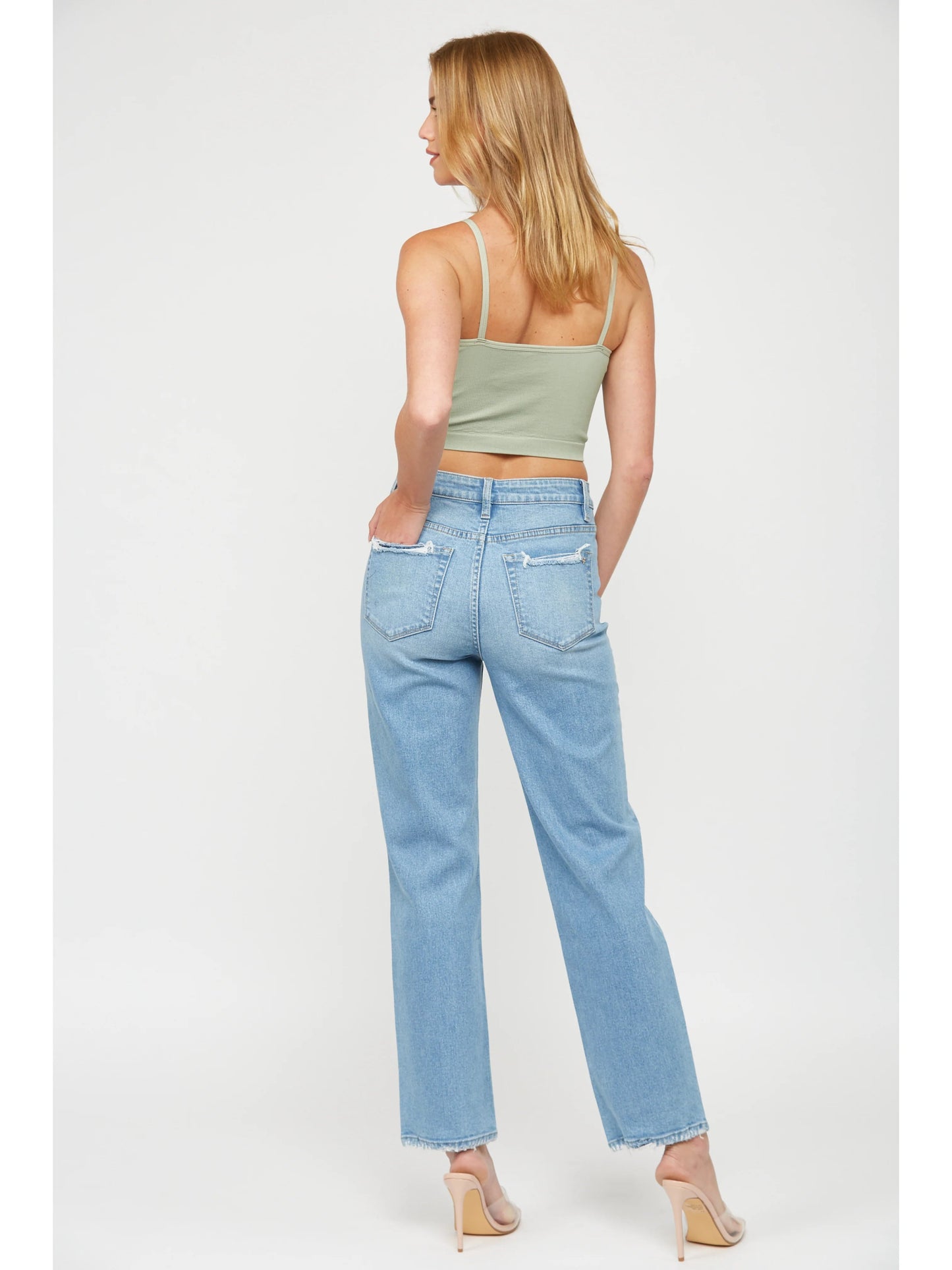 Ruby & Jenna Women's High Rise Baggy Straight