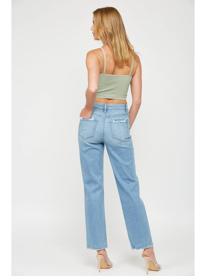 Ruby & Jenna Women's High Rise Baggy Straight