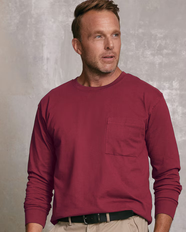 BLAIR John Blair Everyday Jersey Knit Long-Sleeve Pocket Tee Top 5