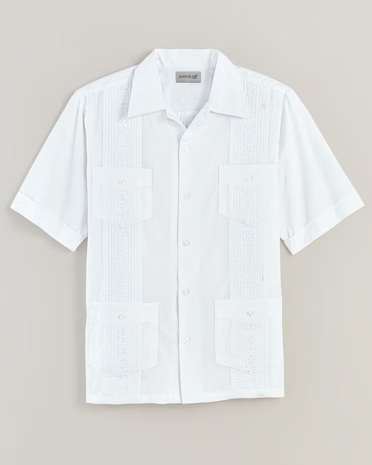BLAIR John Blair Short-Sleeve Guayabera Shirt top 2
