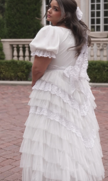 JessaKae Thumbelina Dress - White Lace