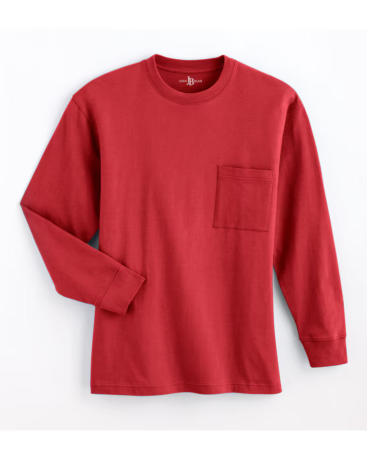 BLAIR John Blair Everyday Jersey Knit Long-Sleeve Pocket Tee Top 2