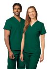 Adar Unisex V Neck Tunic 1 Pocket - Hunter Green - Khaki - Navy