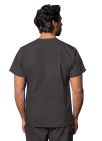Adar Unisex V Neck Tunic 1 Pocket - Pewter