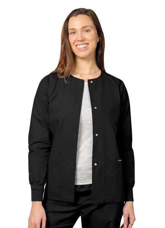 Adar Warm-Up Jacket - Black - Burgundy - Caribbean Blue