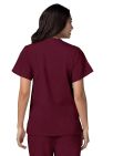 Adar Double Pocket Snap Front Top - Black -Burgundy - Caribbean Blue