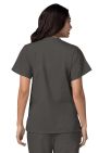 Adar Double Pocket Snap Front Top - Navy - Pewter - Purple