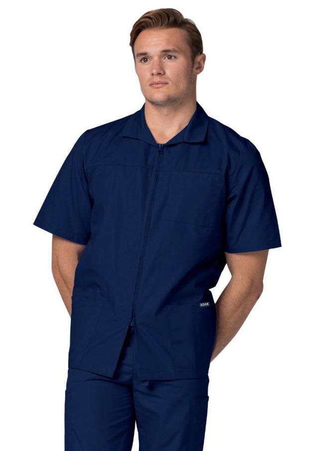 Adar Men's Zippered Jacket - Khaki - Navy - Royal Blue - White