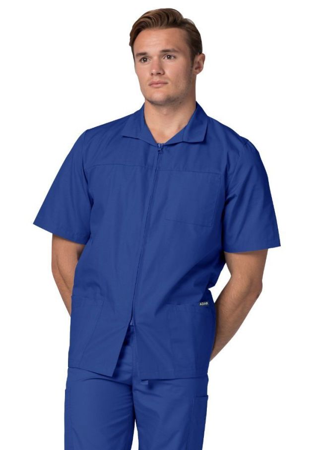 Adar Men's Zippered Jacket - Khaki - Navy - Royal Blue - White
