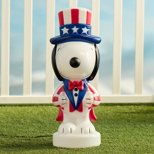 Cracker Barrel Snoopy Americana Blow Mold