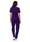 Adar Sweetheart V-neck Top - Purple