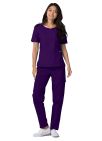 Adar Sweetheart V-neck Top - Purple