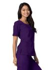 Adar Sweetheart V-neck Top - Purple