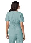 Adar Women's Modern V-Neck Top - Royal Blue - Sherbet - Submarine