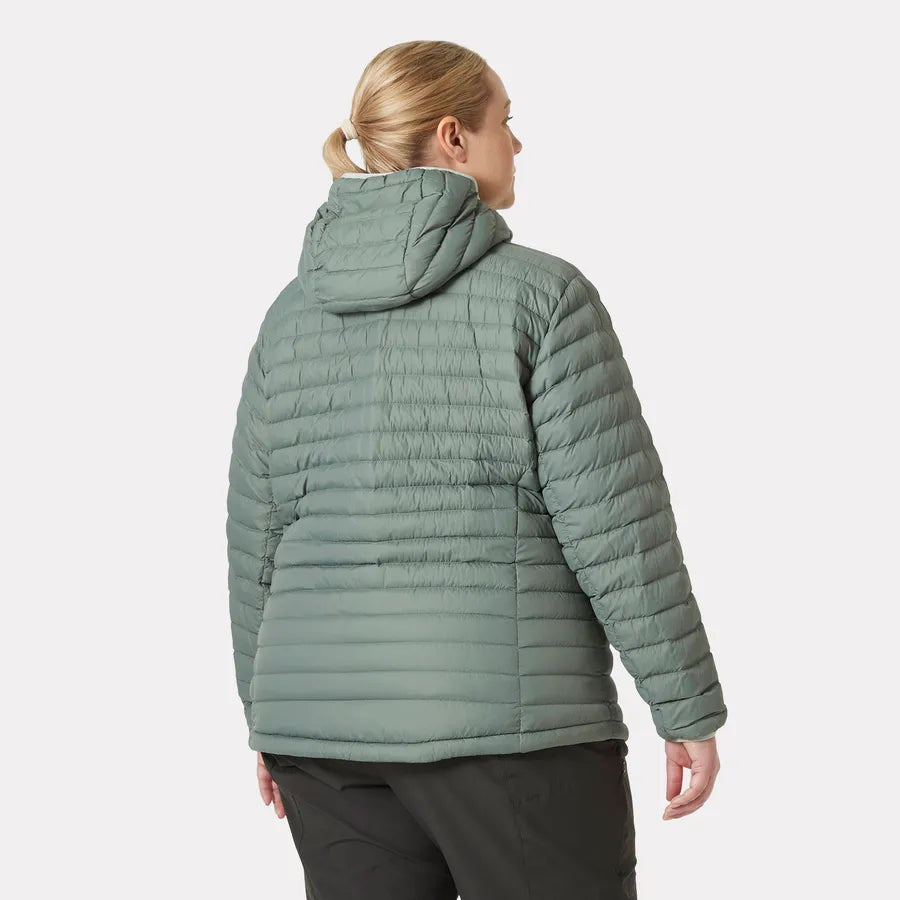 Helly Hansen Women's Sirdal Hooded Insulated Plus Jacket - 485 GREY CACTUS