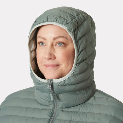 Helly Hansen Women's Sirdal Hooded Insulated Plus Jacket - 485 GREY CACTUS