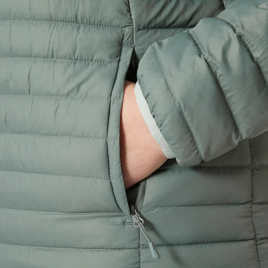 Helly Hansen Women's Sirdal Hooded Insulated Plus Jacket - 485 GREY CACTUS