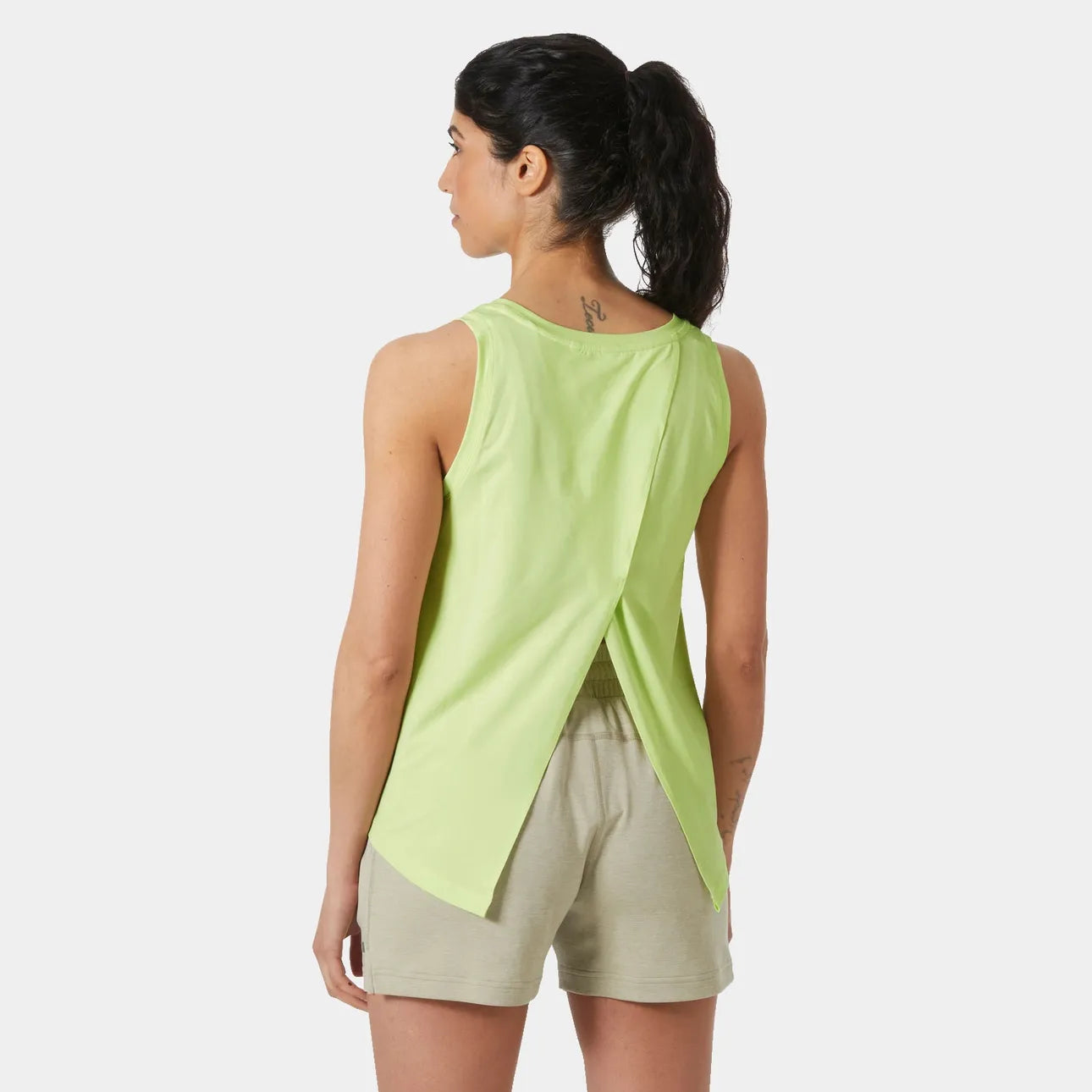 Helly Hansen Women’s Tech Split Back Tank 2.0 - 398 WASHED LIME