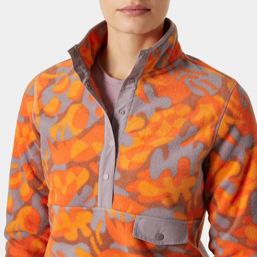 Helly Hansen Women's Maridalen Printed Fleece - 304 BONFIRE BRU