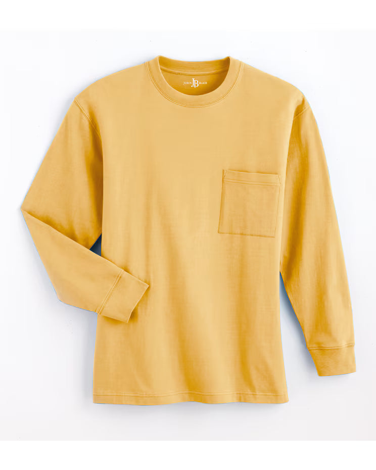 BLAIR John Blair Everyday Jersey Knit Long-Sleeve Pocket Tee Top 2