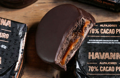 Pampa Direct Havanna Alfajor 70% Dark Cacao Chocolate with Dulce de Leche (box of 9)
