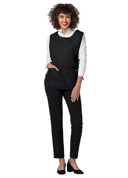 Adar Bib Apron Black - Burgundy - Ceil Blue